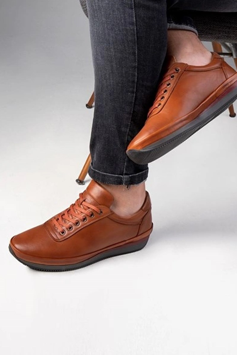 Ducavelli Men's Genuine Leather Casual Shoes - Brown #363799