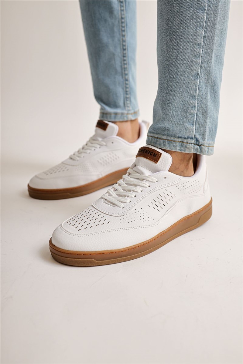 Chekich Men's CH157 Lace Up Shoes - White #362127