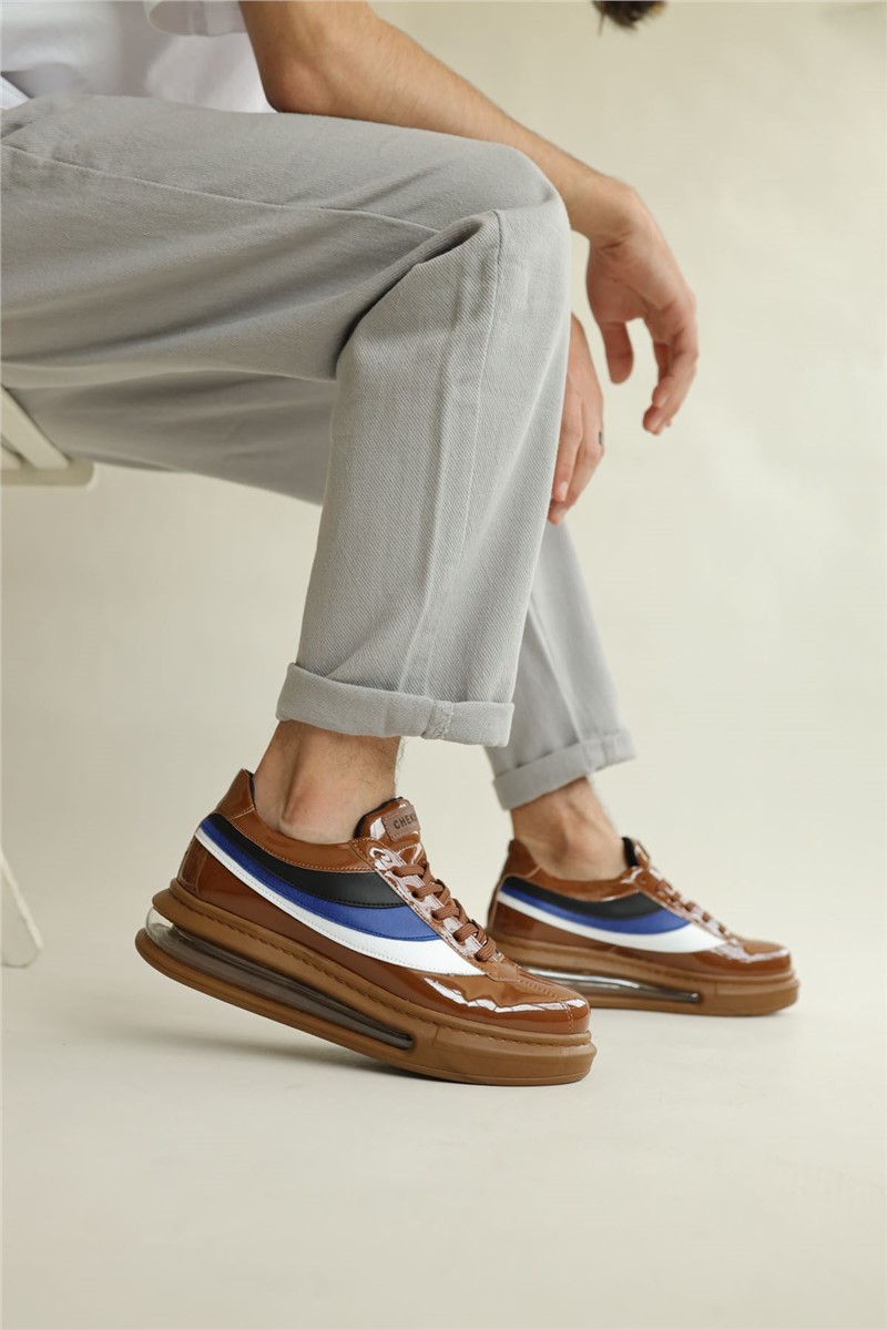 Chekich Men's Patent Shoes CH171 - Taba #359731