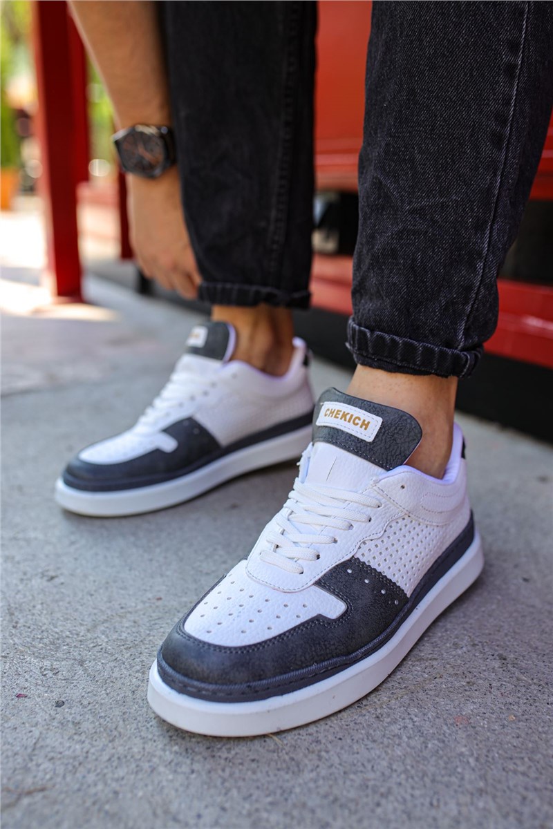 Chekich Men's Shoes CH201 - White with Anthracite #359758