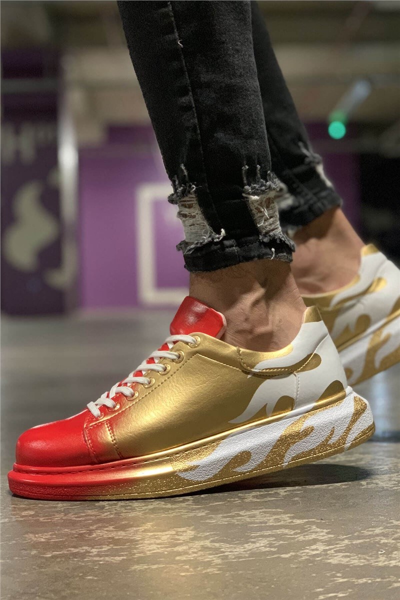 Chekich Unisex Shoes CH254 - Red-Gold #359792