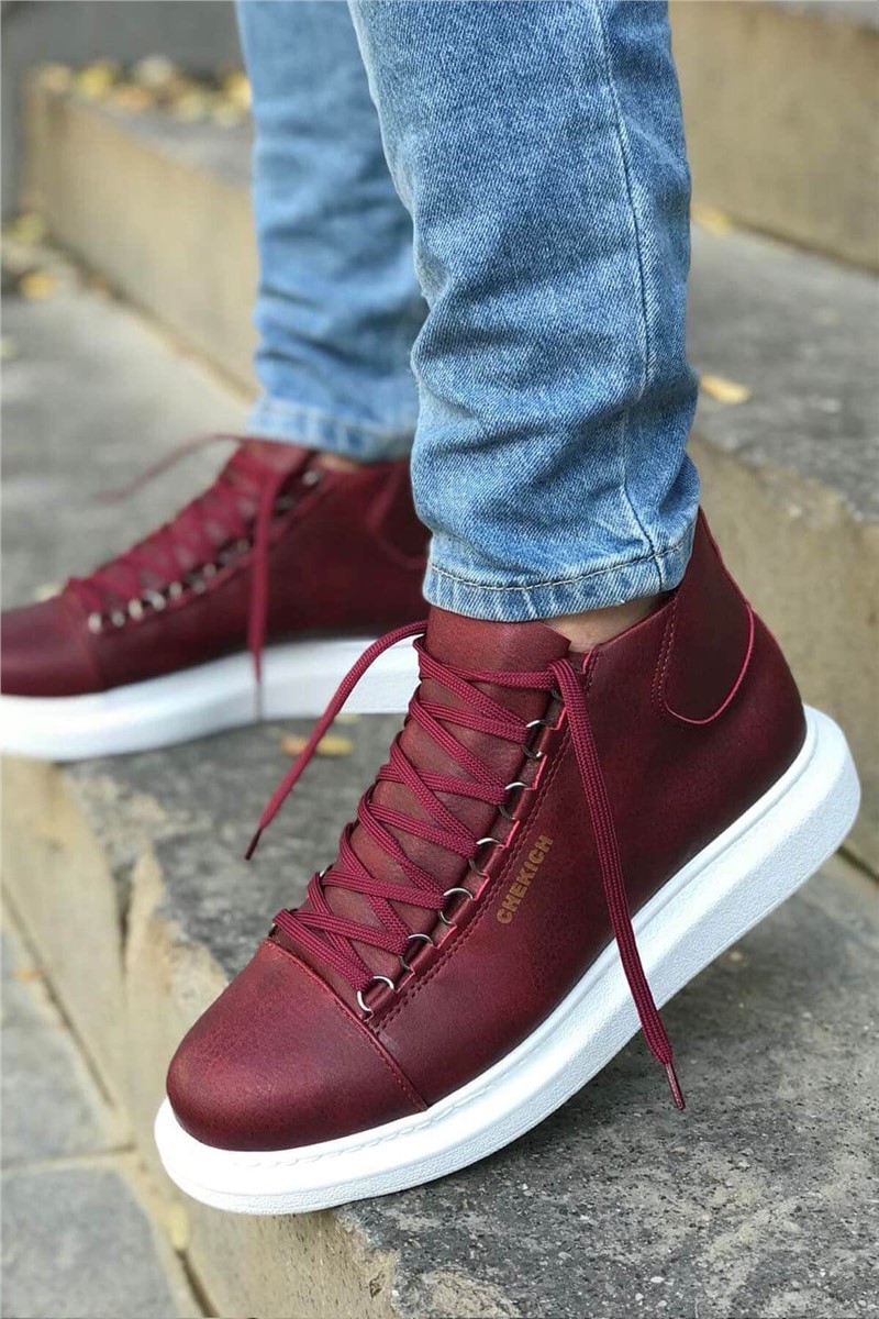 Chekich Unisex Boots CH258 - Burgundy #359846