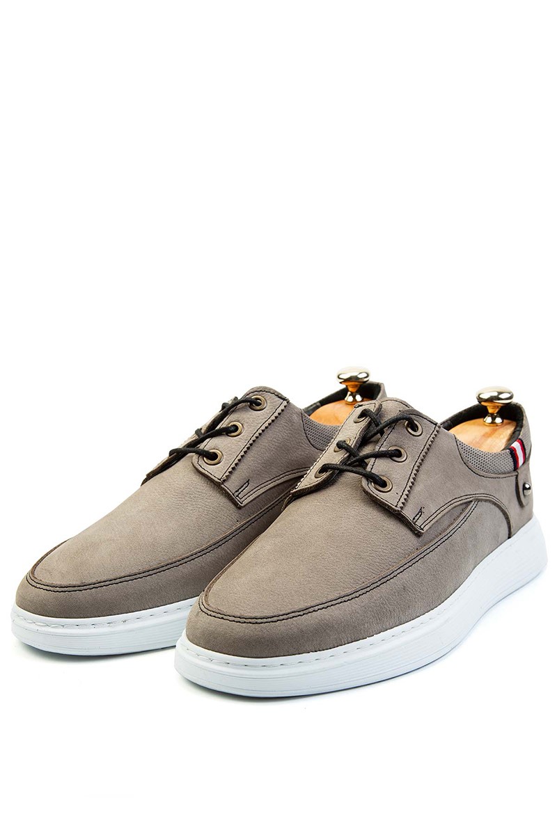 Ducavelli Men's Real Leather Shoes - Grey #308224