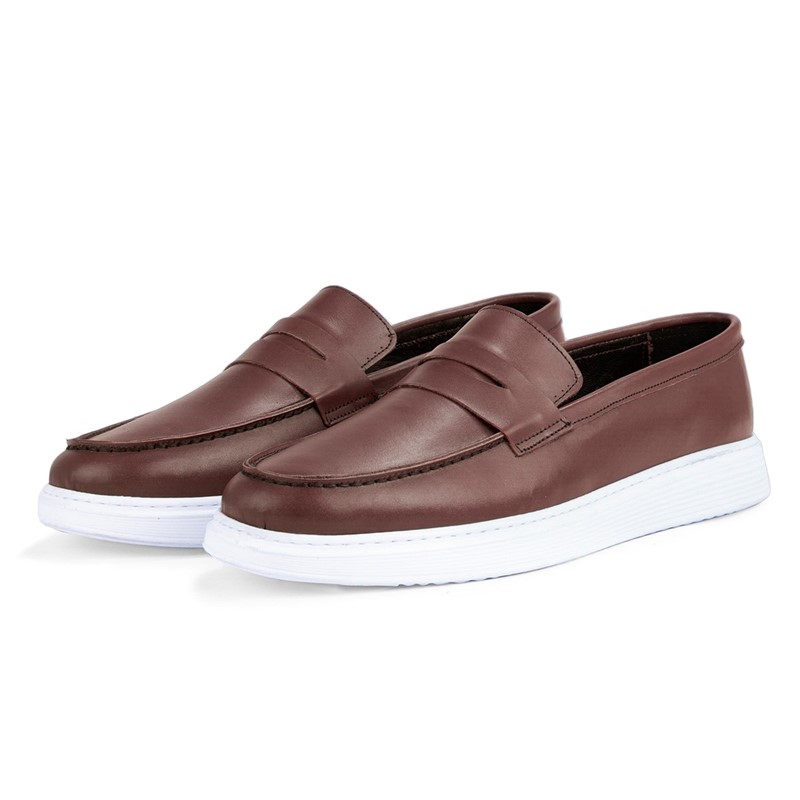 Ducavelli Men's leather shoes - Dark brown #333191