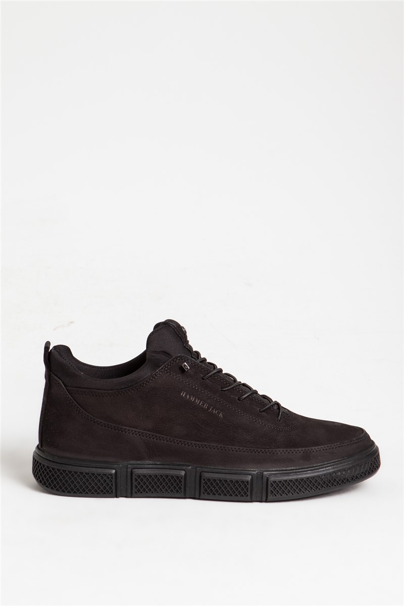 Hammer Jack Men's Real Leather Shoes - Black #317749
