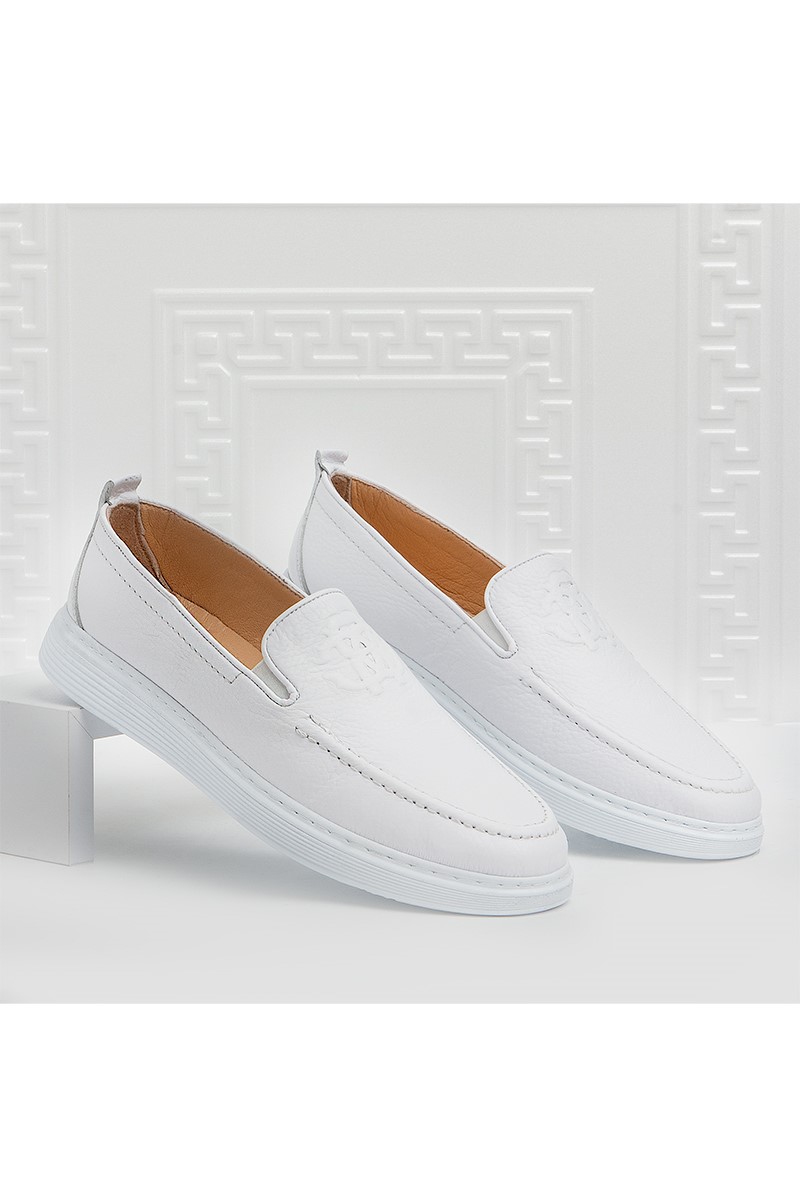 Marwells Men's Real Leather Shoes - White #2021353