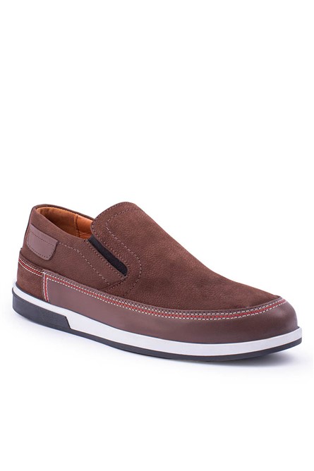 Buty Casual Męskie ALEXANDER GARCIA z Naturalnego nubuku - Brązowe 20230321156
