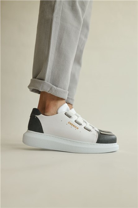 Chekich Unisex Shoes CH251 - White with Anthracite #359771