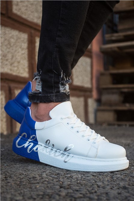 Chekich Unisex Shoes CH254 - White with Blue #359806