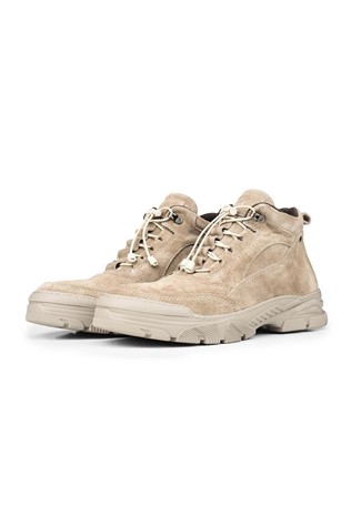 Ducavelli Men's Real Suede Boots - Light Beige #316922