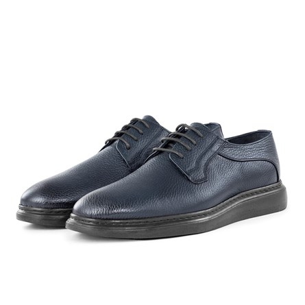 Ducavelli Men's Genuine Leather Casual Shoes - Dark Blue #33462