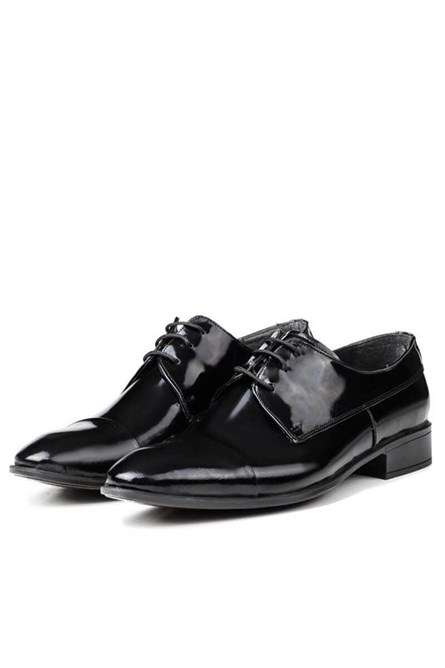Ducavelli Men's shoes made of natural lacquer - Black #320231