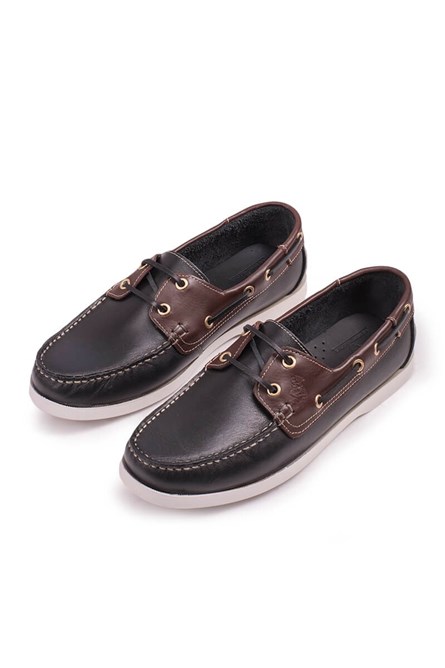 GPC POLO Men's leather shoes - Black with Brown 20210835379