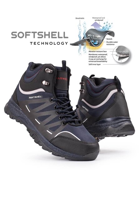 MARWELLS Softshell Men's Hiking Boots - Navy Blue 20210835604