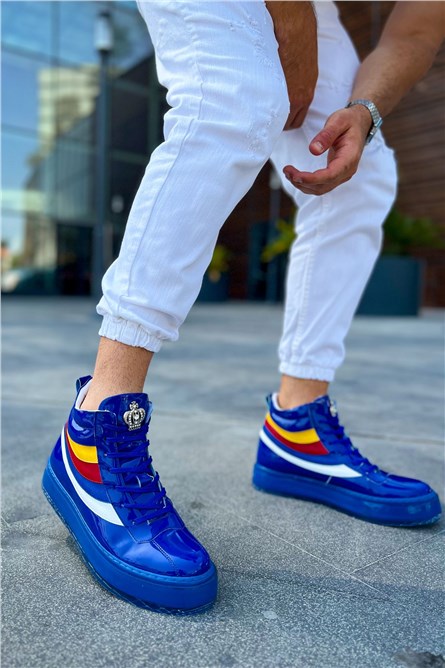 Lace Up Boots For Men CH973 - Blue #385140