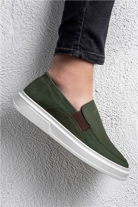 Ducavelli Men's Natural Nubuck Shoes - Green #397608